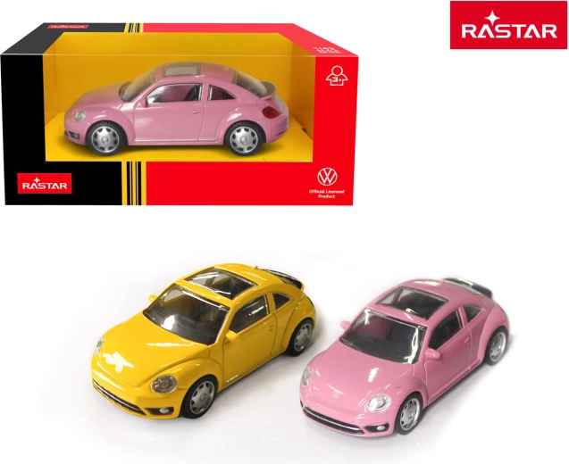 Rastar metalowy model samochodu Volkswagen Beetle żółty 1:43 - 1 sztuka