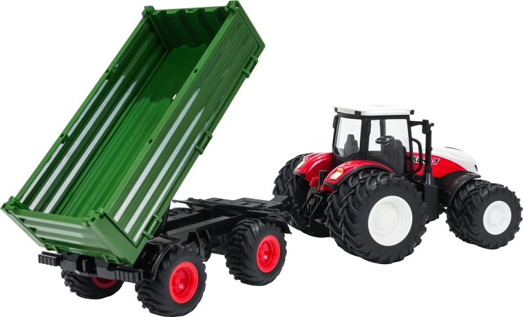 Prawdziwa zabawa farmą z wywrotkową przyczepą