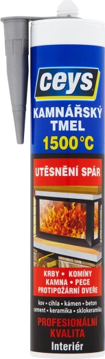 Żaroodporna masa uszczelniająca do pieców 310 ml czarna CEYS