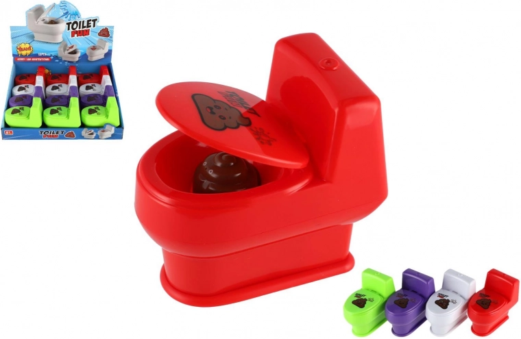Zabawna strzykająca zabawka w kształcie toalety - 4 warianty kolorystyczne