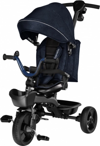 dziecięcy trójkołowiec 2 w 1 Lionelo Kori Blue Navy z ramą magnezową
