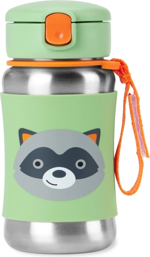 Skip Hop Spark Style stalowa nierdzewna butelka na wodę ze słomką szop pracz 350 ml 12m+