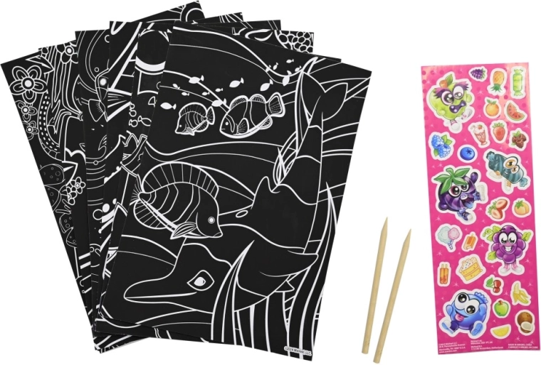 Magiczny scratch art z morskimi motywami