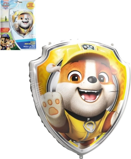 Balon foliowy PAW PATROL tarcza Rubble 68 × 75 cm