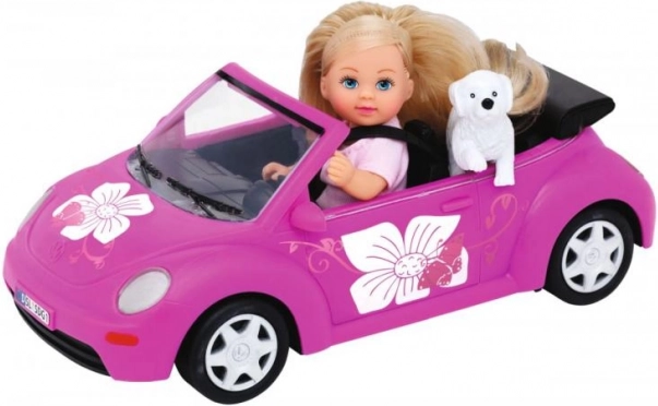 Laleczka Evička z samochodem New Beetle i zestawem piknikowym