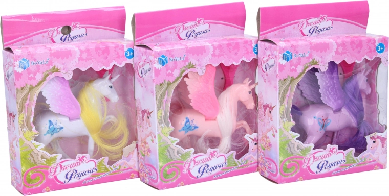 Jednorożec z kolorową grzywą 12 cm