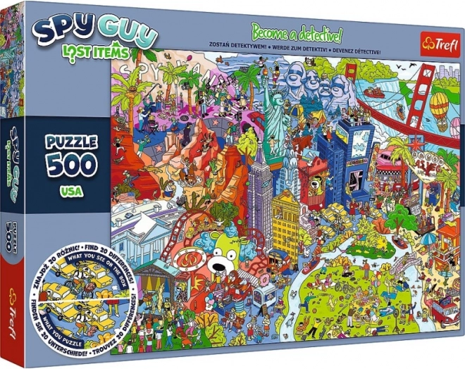 Puzzle Spy Guy Lost Items USA 500 elementów