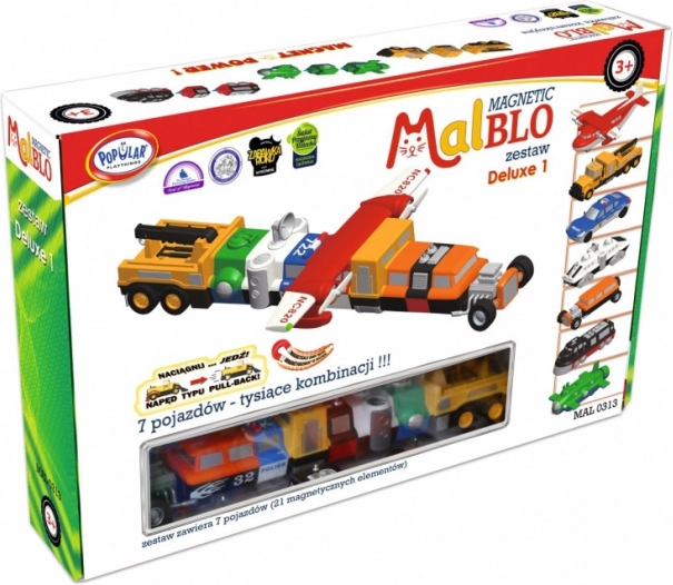 MalBlo Magnetic Deluxe – magnetyczne zestawy konstrukcyjne pojazdów
