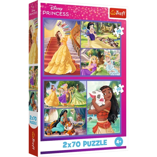 Puzzle 2x70 Disney Księżniczki Bajkowe Dni