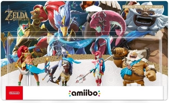 amiibo The Legend of Zelda: Breath of the Wild – zestaw Czempionów (Daruk, Mipha, Revali i Urbosa)