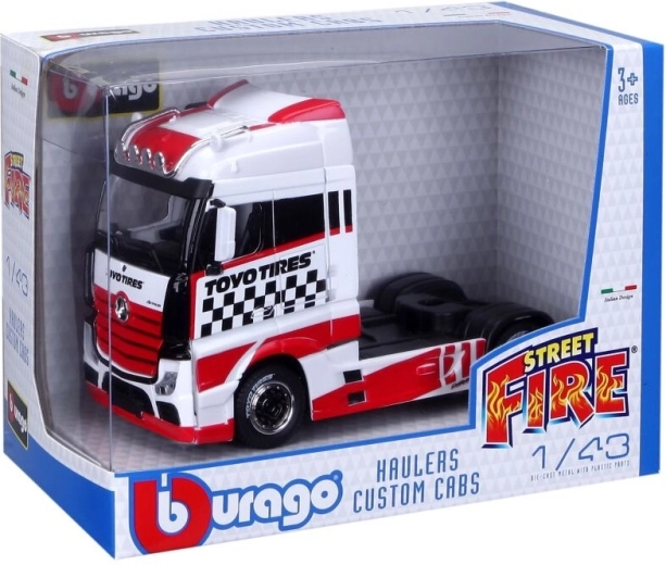 Bburago Street Fire model ciężarówki Haulers Custom Cabs 1:43 assort - 1 sztuka