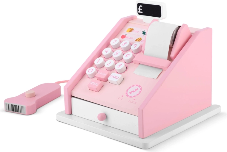 Wysuwana szuflada i rolka paragonów jak w prawdziwej kasie