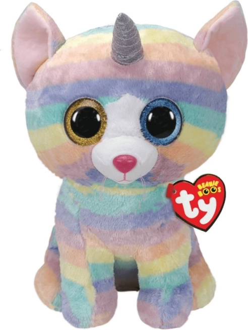 Pluszowy kociak–jednorożec TY Beanie Boos Heather 42 cm