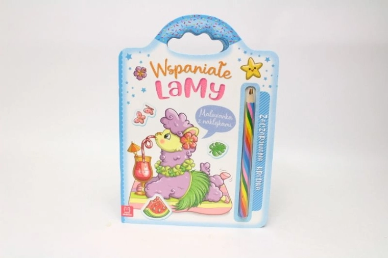 Magiczna kolorowanka z tęczową kredką – urocze lamy