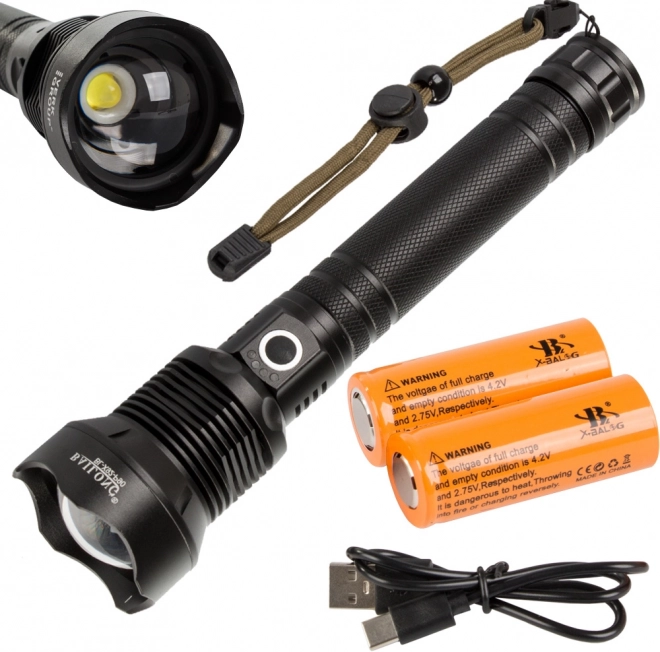 Wojskowa latarka taktyczna Bailong XHP90 z Power Zoom
