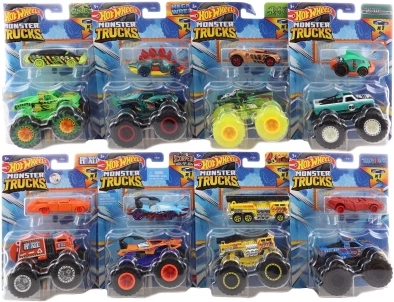 Hot Wheels Monster Trucks skala 1:64 z angielakiem