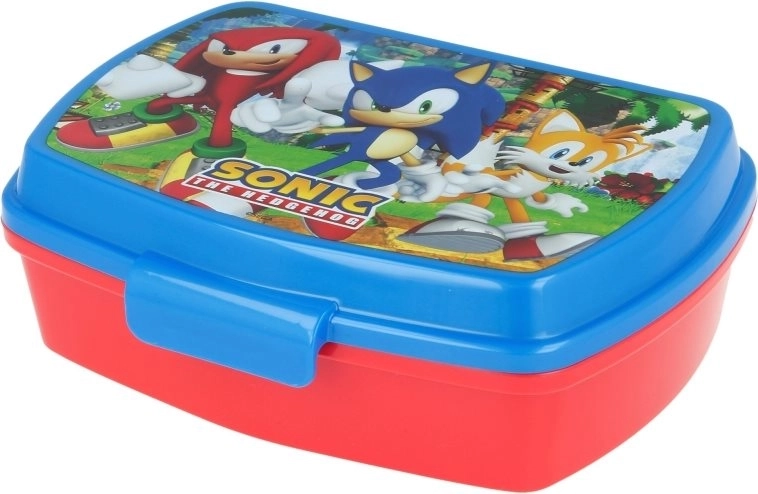 Dziecięcy pudełko śniadaniowe SONIC niebiesko‑czerwony 750 ml