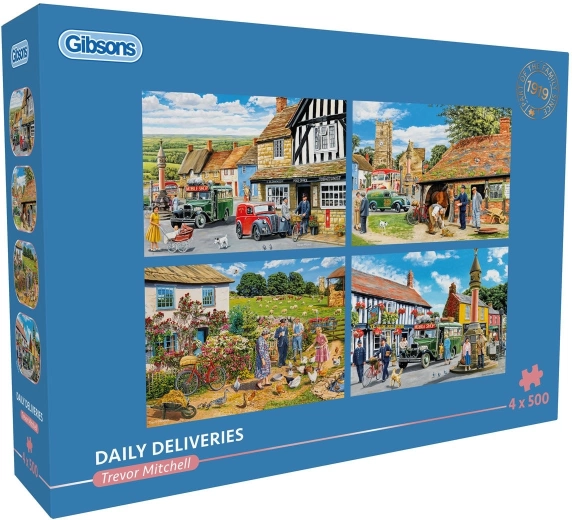 Puzzle Gibsons Codzienne dostawy 4×500 elementów