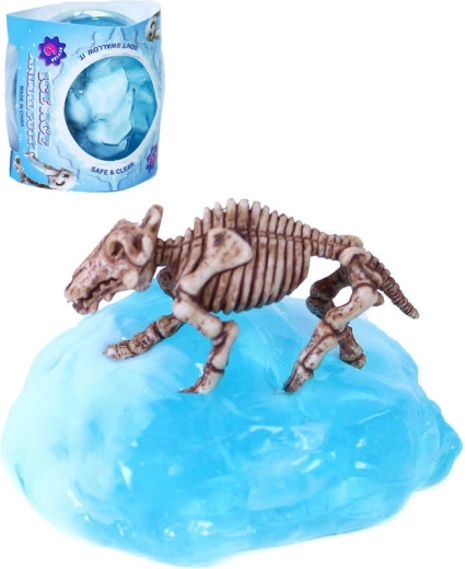 Prehistoryczny śluzowy lodowiec ze szkieletem dinozaura w pudełku - 1 sztuka