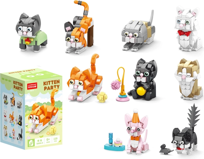 Kitty Matey mini zestaw konstrukcyjny wesołe kotki - 1 sztuka