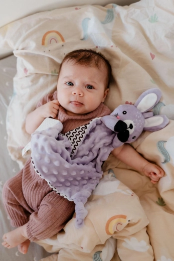 Kojące minky z 3D kropeczkami