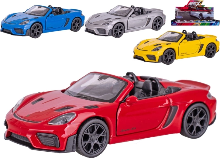 Metalowy model auta Welly Porsche 718 Spyder RS z napędem typu pull-back 12 cm