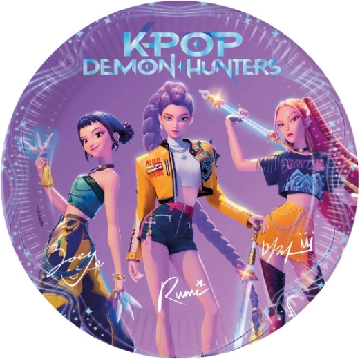 Papierowe talerzyki Demon hunters K-POP 23 cm (8 szt.)