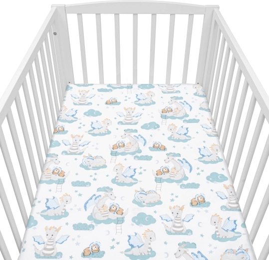 Bawełniane prześcieradło do łóżeczka NEW BABY Smoczek 120 × 60 cm