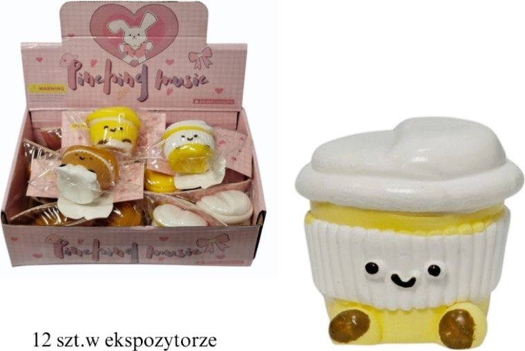Gniotąca antystresowa zabawka cupcake - 1 sztuka