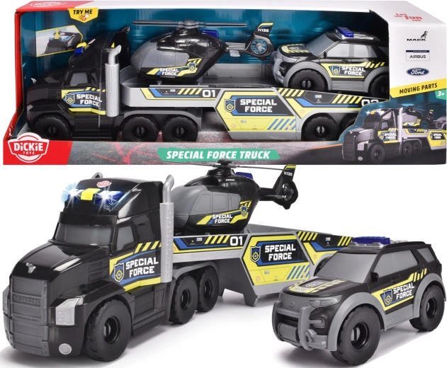 Interaktywny zestaw pojazdów ratunkowych policji Dickie Toys
