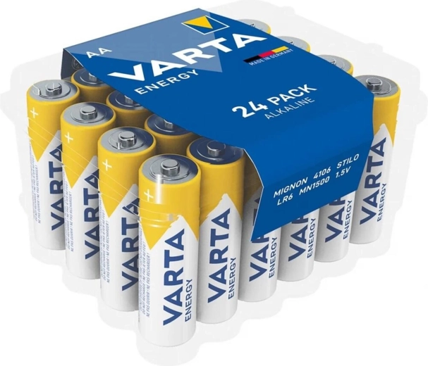 Alkaliczne baterie paluszkowe AA LR6 24 szt. Varta