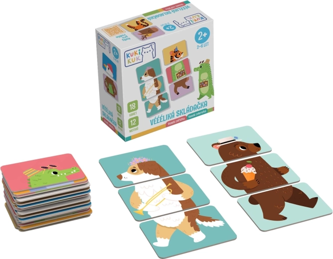Wieeelikie puzzle Wesołe zwierzątka KukiKuk