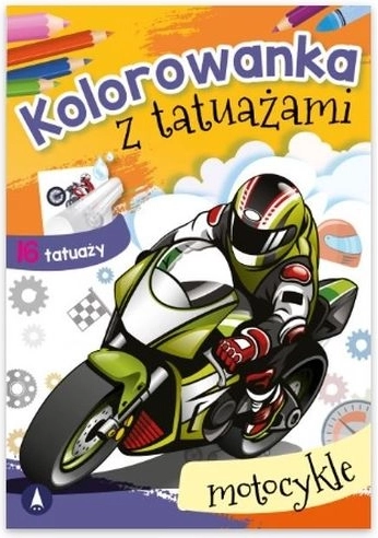 Kolorowanki z zmywalnymi tatuażami Motocykle