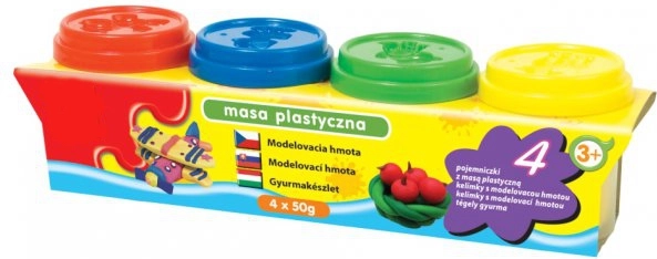 Masa plastyczna – zestaw 4 pojemniczków (4 kolory)