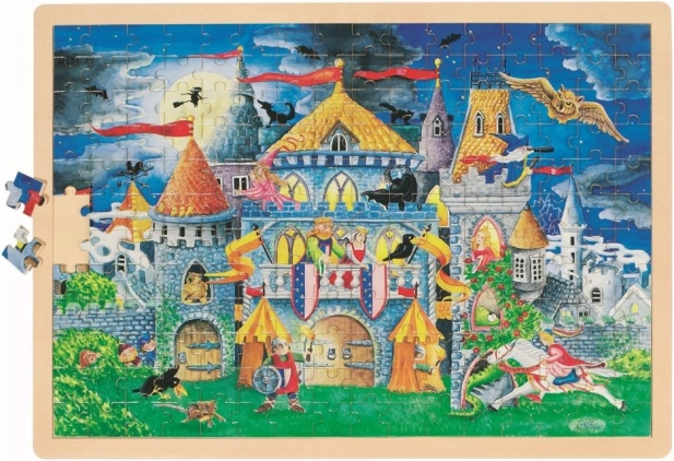 Drewniane puzzle GOKI Bajkowa godzina