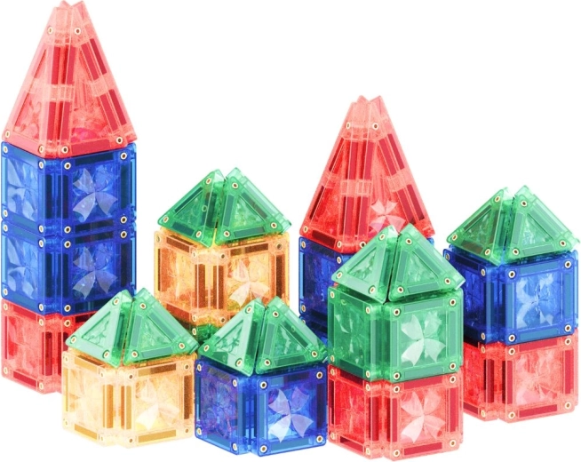 Cleverclixx magnetyczne klocki konstrukcyjne mini tiles intense pack 28 szt.