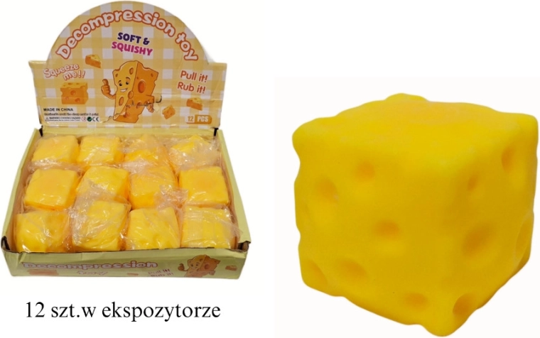 Antystresowy gniotek ser – kwadrat