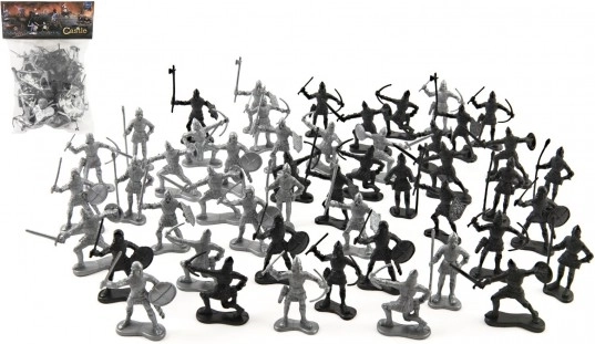 Zestaw rycerzy 6–8 cm plastik w woreczku