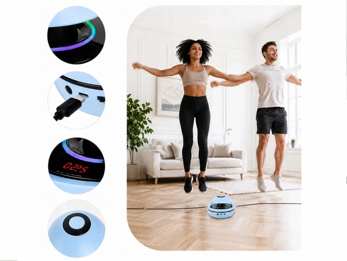 Muzyka Bluetooth i efekty świetlne dla bardziej atrakcyjnych ćwiczeń