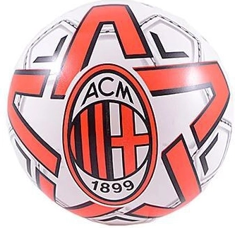 Piłka nożna Brother A.C. Milan 23 cm, certyfikowana, czerwono-biała