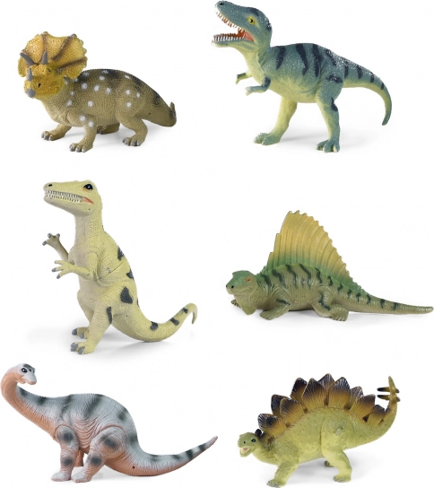 Zestaw dinozaurów 6 gatunków 20–23 cm – 1 sztuka