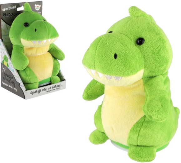 Interaktywny pluszowy dinozaur Reksiu powtarzający zdania 18 cm z dźwiękiem