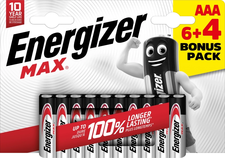 Energizer Max AAA baterie alkaliczne 10 szt.