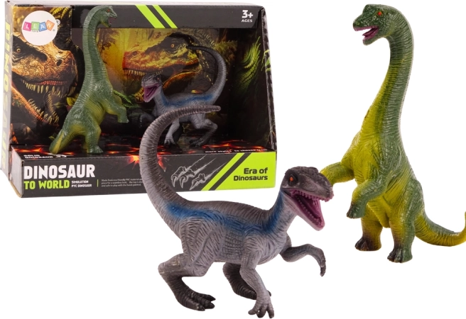 Zestaw figurek dinozaurów – brachiozaur i welociraptor (2 szt.)