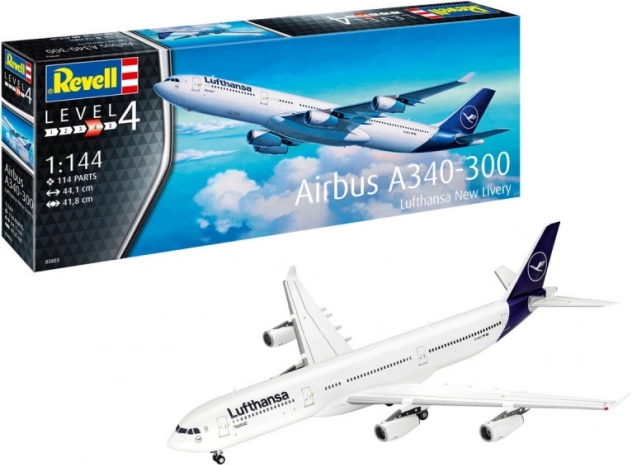 Model samolotu A340-300 Lufthansa nowy design 1/144