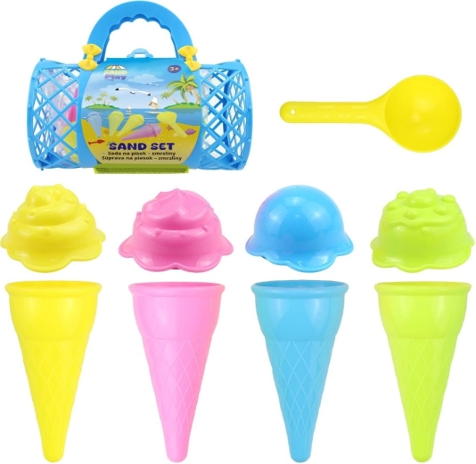 Lodowe foremki: 4 rożki i 4 gałki