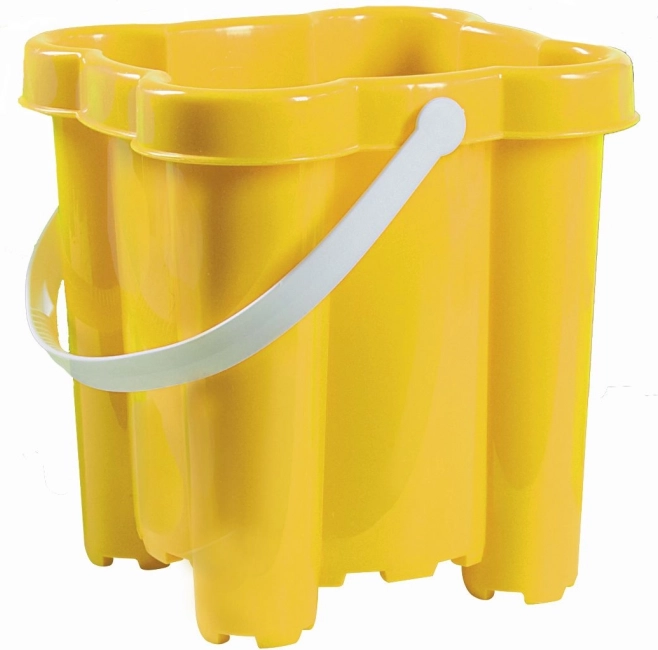 Androni wiaderko zamek z 4 wieżami, wysokość 20 cm – żółty