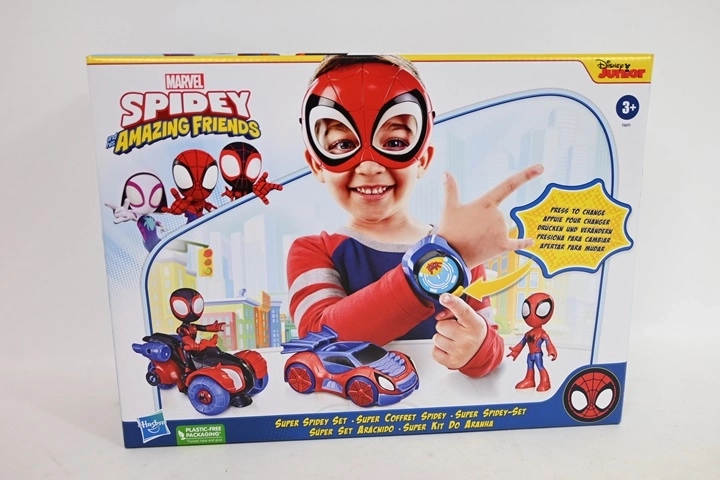 Spidey i niesamowici przyjaciele – zestaw 2 pojazdów i 2 figurek z maską i bransoletką