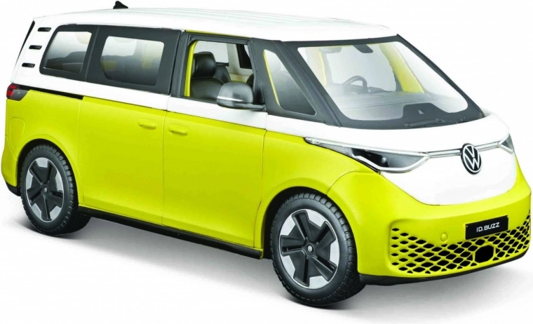Model metalowego auta Volkswagen 2023 ID. Buzz żółty 1:24
