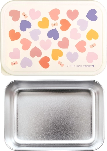 A Little Lovely Company nierdzewny lunchbox z pokrywką Serce